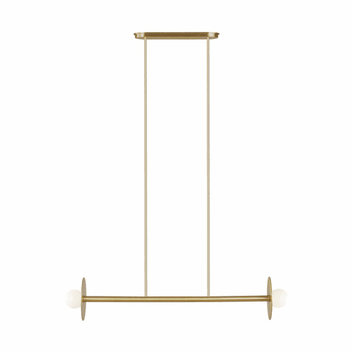 Kelly By Kelly Wearstler Nodes 2-LT Linear Chandelier - Brass - KC1012BBS