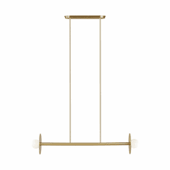 Kelly By Kelly Wearstler Nodes 2-LT Linear Chandelier - Brass - KC1012BBS Kelly By Kelly Wearstler Nodes 2-LT Linear Chandelier - Brass - KC1012BBS