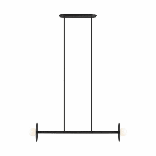 Kelly By Kelly Wearstler Nodes 2-LT Linear Chandelier - Midnight Black - KC1012MBK