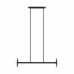 Kelly By Kelly Wearstler Nodes 2-LT Linear Chandelier - Midnight Black - KC1012MBK
