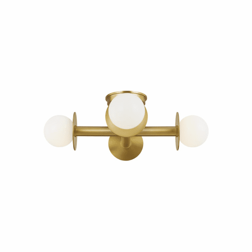 Kelly By Kelly Wearstler Nodes 4-LT Flush Mount - Burnished Brass - KF1034BBS