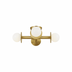 Kelly By Kelly Wearstler Nodes 4-LT Flush Mount - Burnished Brass - KF1034BBS Kelly By Kelly Wearstler Nodes 4-LT Flush Mount - Burnished Brass - KF1034BBS