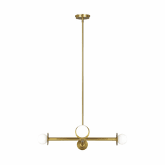 Kelly By Kelly Wearstler Nodes 4-LT Wide Chandelier - Burnished Brass - KC1064BBS