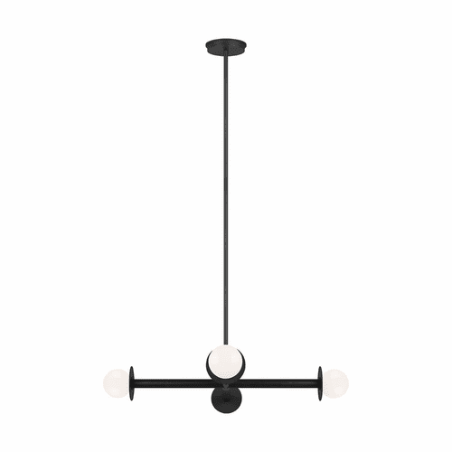 Kelly By Kelly Wearstler Nodes 4-LT Wide Chandelier - Midnight Black - KC1064MBK