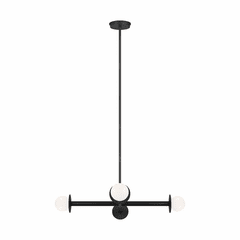 Kelly By Kelly Wearstler Nodes 4-LT Wide Chandelier - Midnight Black - KC1064MBK