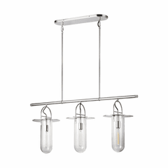 Kelly By Kelly Wearstler Nuance 3LT Linear Chandelier - Polished Nickel - KC1023PN