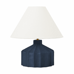 Kelly Wearstler Veneto 1-LT Small Table Lamp - Matte Blue Wash - KT1331MMBW1