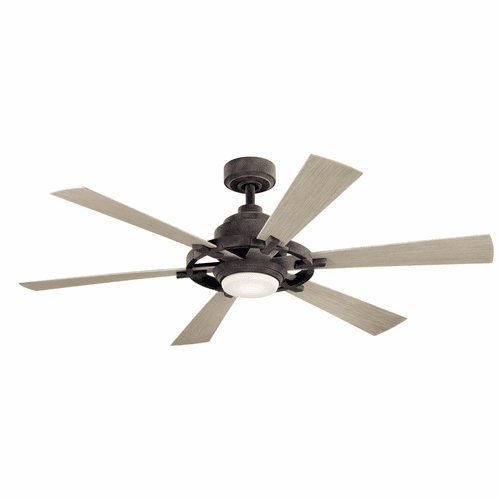 Kichler 1-LT LED 52" Iras Fan - Weathered Zinc - 300241WZC