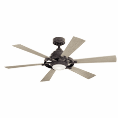 Kichler 1-LT LED 52" Iras Fan - Weathered Zinc - 300241WZC