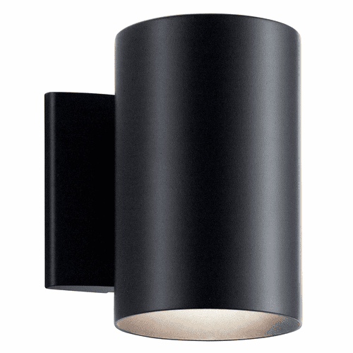 Kichler 1-LT Wall Cylinder - Black - 9234BK