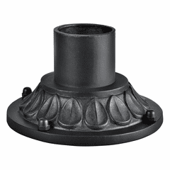 Kichler 10" x 5.75" 4" Post Pedestal Mount - Black - 9549BKT