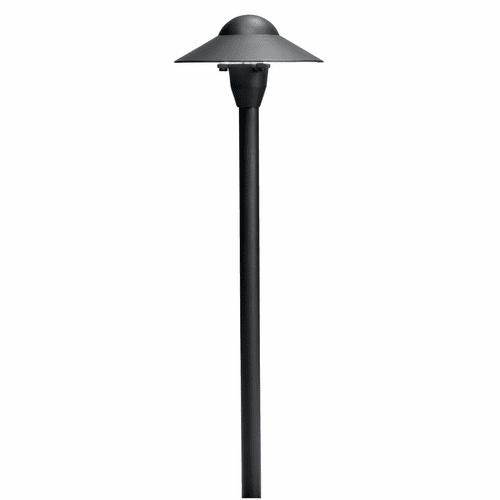 Kichler 12V Cast Brass 6" Dome Path Light - Black - 15470BKT