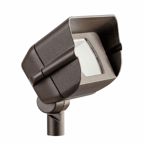 Kichler 12V Mini Hooded Adjustable Wide Flood - Bronze - 15396AZT