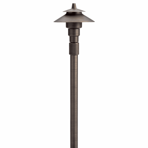 Kichler 12V Small Adjustable Height Path Light - Brass - 15502CBR