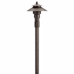 Kichler 12V Small Adjustable Height Path Light - Brass - 15502CBR