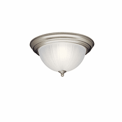 Kichler 13.25" 2-LT Flush Mount Brushed Nickel - 8654NI Kichler 13.25" 2-LT Flush Mount Brushed Nickel - 8654NI