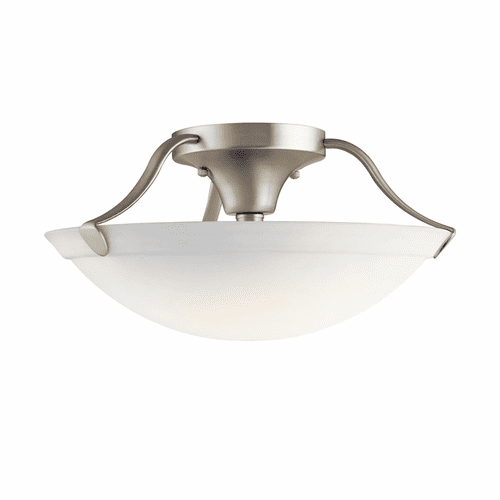 Kichler 15.5" 3-LT Semi Flush - Brushed Nickel - 3627NI