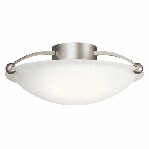 Kichler 17" 3-LT Semi Flush - Brushed Nickel - 8406NI