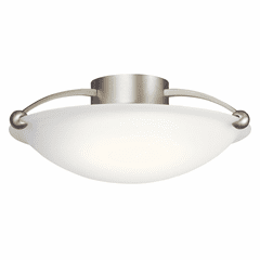 Kichler 17" 3-LT Semi Flush - Brushed Nickel - 8406NI Kichler 17" 3-LT Semi Flush - Brushed Nickel - 8406NI