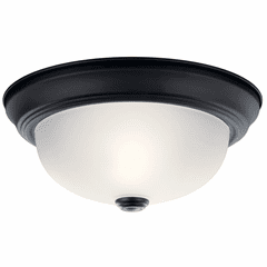 Kichler 2-LT Flush Mount - Black - 8111BK Kichler 2-LT Flush Mount - Black - 8111BK