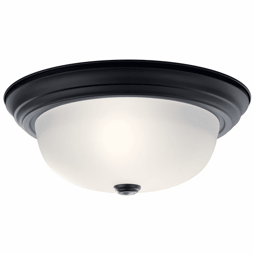 Kichler 2-LT Flush Mount - Black - 8112BK