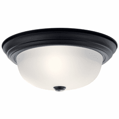 Kichler 2-LT Flush Mount - Black - 8112BK