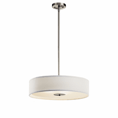 Kichler 20" 3-LT Convertible Pendant - Brushed Nickel - 42121NI Kichler 20" 3-LT Convertible Pendant - Brushed Nickel - 42121NI