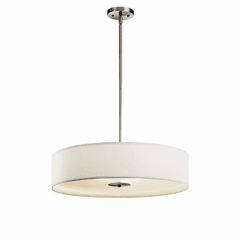 Kichler 24" 3-LT Convertible Pendant - Brushed Nickel - 42122NI Kichler 24" 3-LT Convertible Pendant - Brushed Nickel - 42122NI