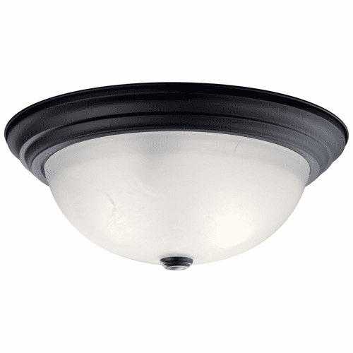 Kichler 3-LT Flush Mount - Black - 8116BK