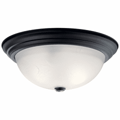 Kichler 3-LT Flush Mount - Black - 8116BK