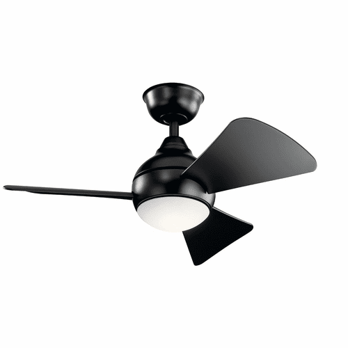 Kichler 34" Sola LED Ceiling Fan - Satin Black - 330150SBK