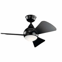 Kichler 34" Sola LED Ceiling Fan - Satin Black - 330150SBK