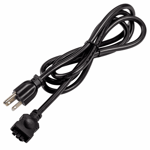 Kichler 4U/6U Under Cabinet 3-Prong Cord - Black - 6UCORDBK