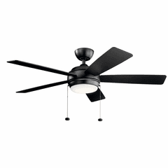 Kichler 52" Starkk LED Ceiling Fan - Satin Black - 330174SBK Kichler 52" Starkk LED Ceiling Fan - Satin Black - 330174SBK