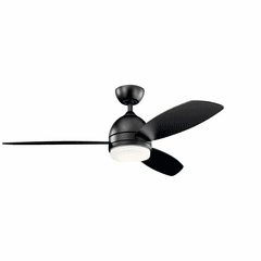 Kichler 52" Vassar LED Ceiling Fan - Satin Black - 330002SBK