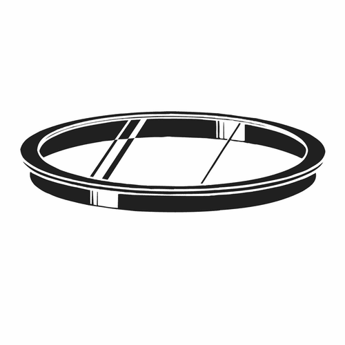 Kichler 6" Clear Accessory Lens - Black - 9536BK