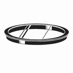 Kichler 6" Clear Accessory Lens - Black - 9536BK