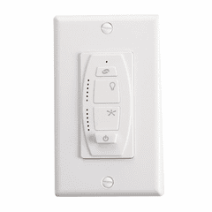 Kichler 6 Speed DC Wall Transmitter Full Function - White - 370036WHTR