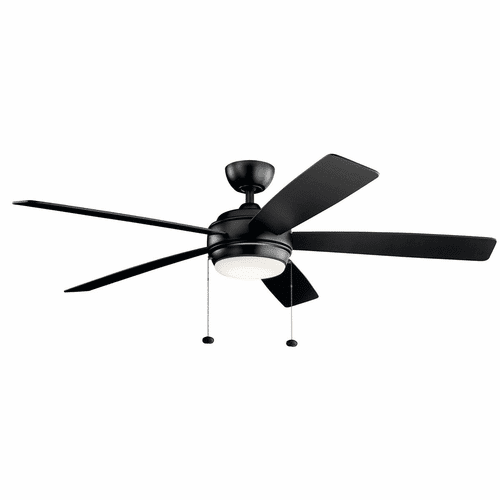 Kichler 60" Starkk LED Ceiling Fan - Satin Black - 330180SBK