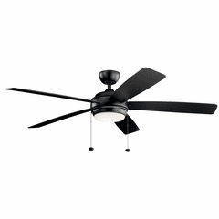 Kichler 60" Starkk LED Ceiling Fan - Satin Black - 330180SBK