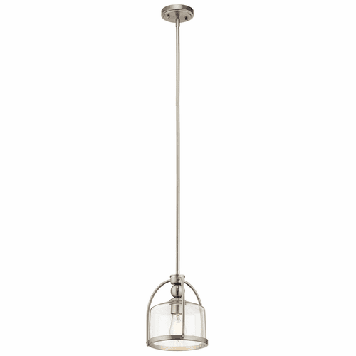 Kichler 9.5" 1-LT Mini Pendant - Brushed Nickel - 42798NI
