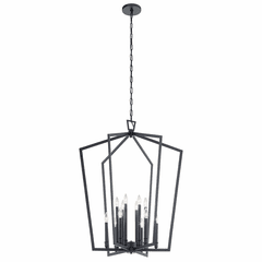 Kichler Abbotswell 12-LT Foyer Chandelier - Black - 43496BK