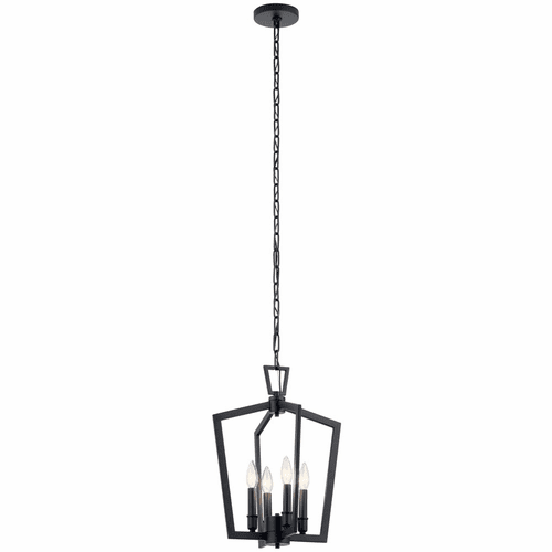 Kichler Abbotswell 4-LT Pendant - Black - 43498BK
