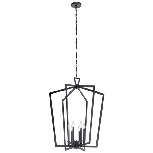 Kichler Abbotswell 6-LT Chandelier - Black - 43495BK