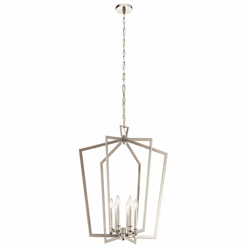 Kichler Abbotswell 6-LT Chandelier - Polished Nickel - 43495PN