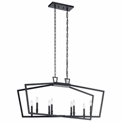 Kichler Abbotswell 8-LT Linear Chandelier - Black - 43494BK