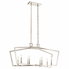 Kichler Abbotswell 8-LT Linear Chandelier - Polished Nickel - 43494PN