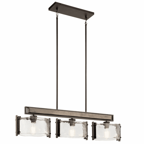 Kichler Aberdeen 3-LT Linear Chandelier - Olde Bronze - 43896OZ