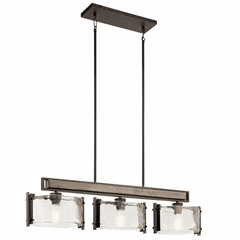 Kichler Aberdeen 3-LT Linear Chandelier - Olde Bronze - 43896OZ