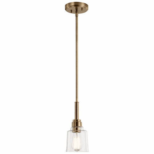 Kichler Aivian 1-LT Mini Pendant - Weathered Brass - 52399WBR